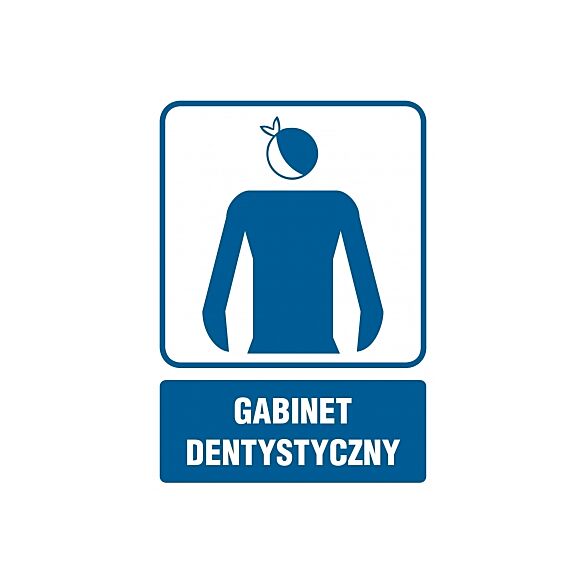 Piktogram RF011 - "Gabinet dentystyczny" - 15x22,5cm; folia