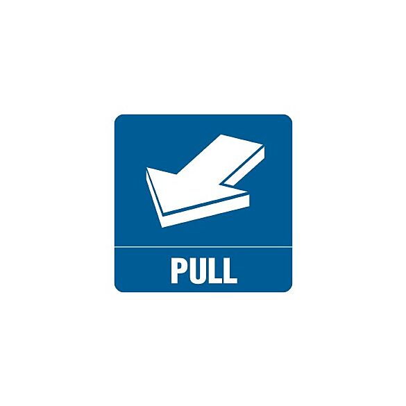 Znak PA398 - "Pull" - 10x10cm; folia
