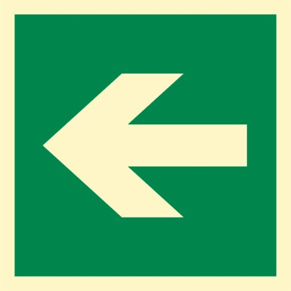 Znak "Kierunek drogi ewakuacyjnej"