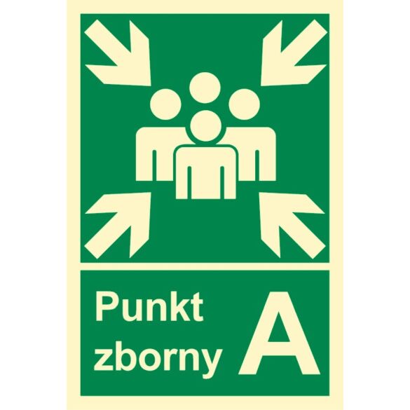 Znak "Punkt zborny A"