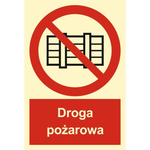 Znak ''Nie zastawiać - droga pożarowa'' BB001