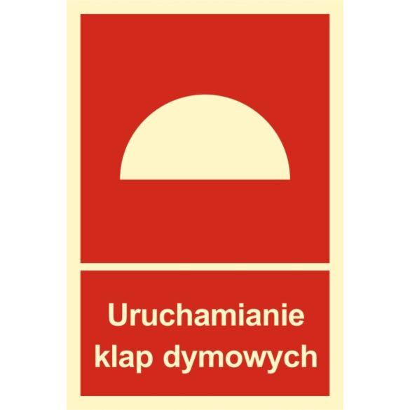 Znak "Uruchamianie klap dymowych" BB002