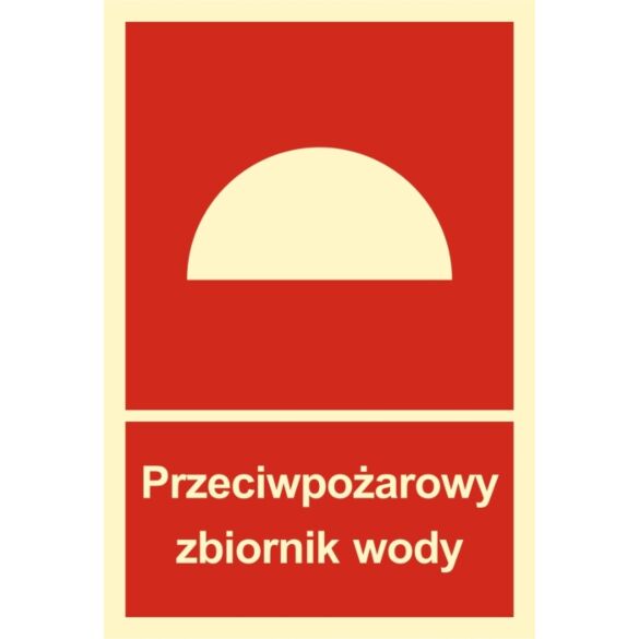 Znak "Przeciwpożarowy zbiornik wody" BB007
