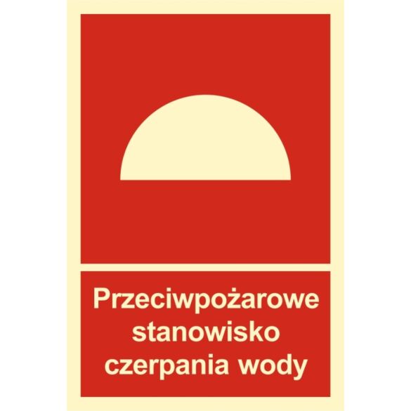 Znak "Przeciwpożarowe stanowisko czerpania wody" BB008