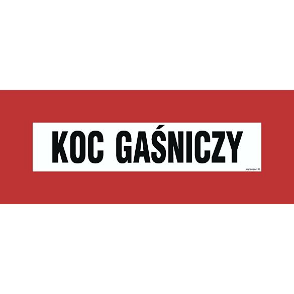 Znak "Koc gaśniczy"