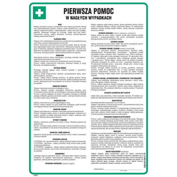 Instrukcja pierwszej pomocy w nagłych wypadkach - DD001