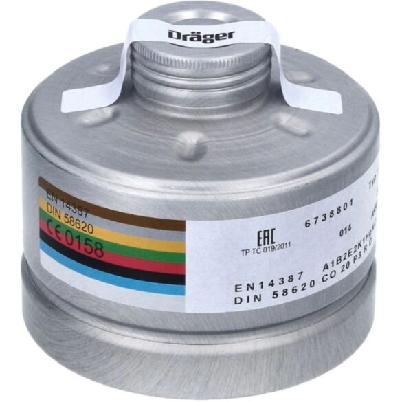 Filtropochłaniacz DRAGER 67-38-801 RD40 - A1B2E2K1 Hg NO CO 20 P3 R D