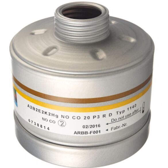 Filtropochłaniacz DRAGER 67-38-814 z gwintem RD40 - ABEK2 Hg NO CO 20 P3 R D