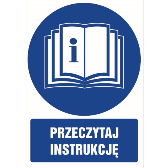 Znak "Przeczytaj instrukcję"