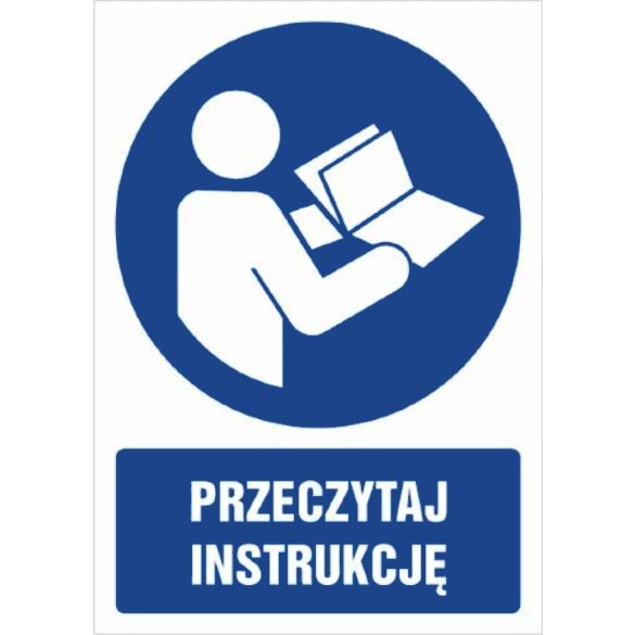 Znak "Przeczytaj instrukcję"