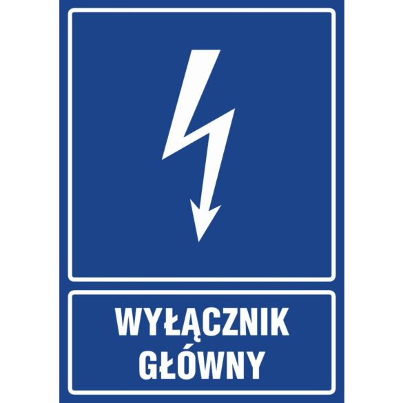 Znak "Wyłącznik główny"