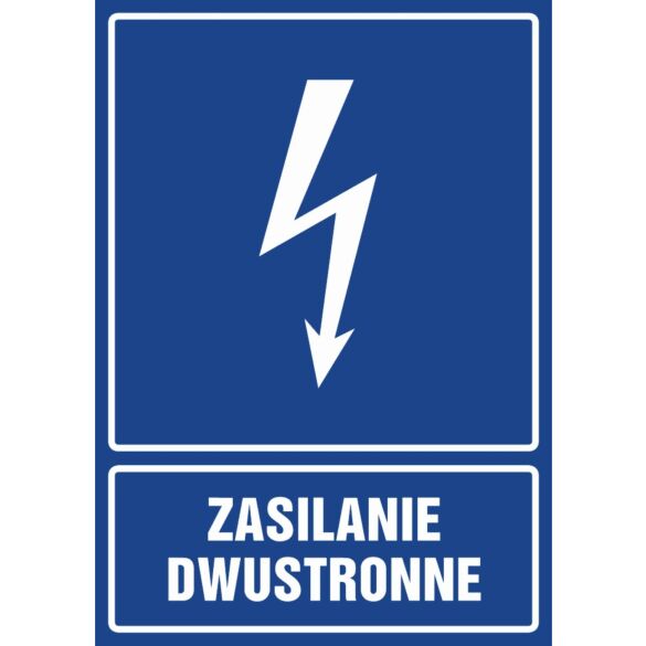 Znak "Zasilanie dwustronne"