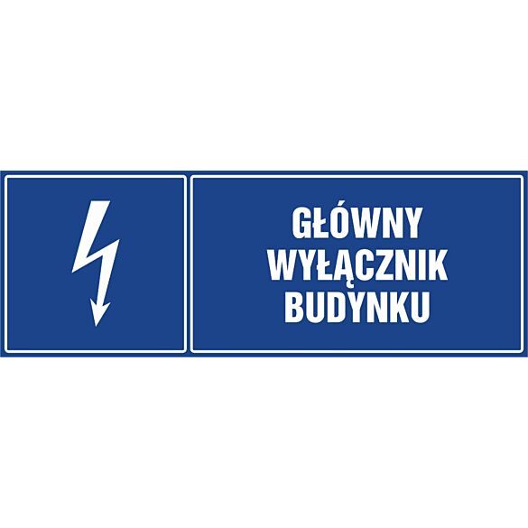 Znak "Główny wyłącznik budynku"
