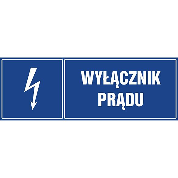 Znak "Wyłącznik prądu"