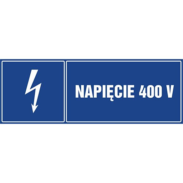 Znak "Napięcie 400V"