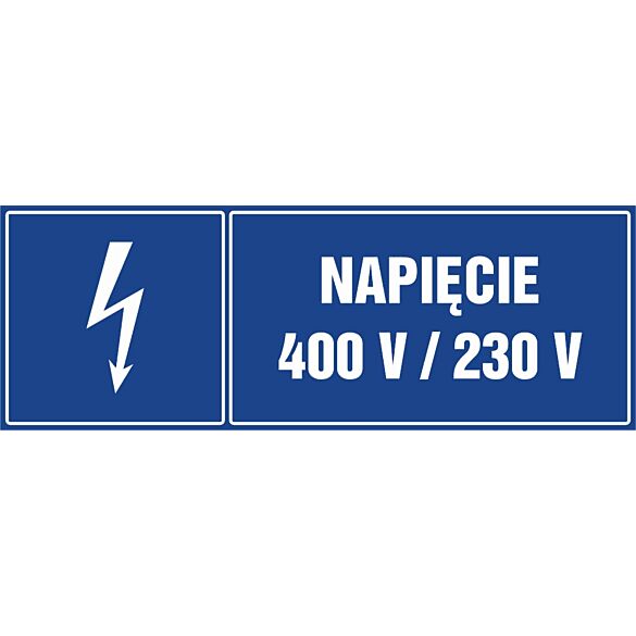 Znak "Napięcie 400V/230V"