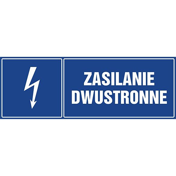 Znak "Zasilanie dwustronne"
