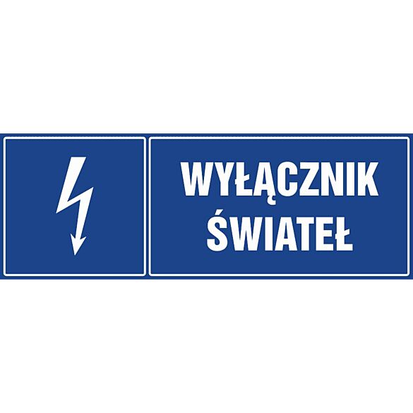 Znak "Wyłącznik świateł"