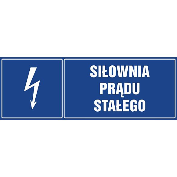 Znak "Siłownia prądu stałego"