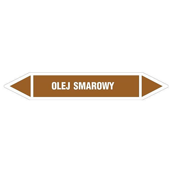 Znak JF298 - "OLEJ SMAROWY" - arkusz 5 naklejek - 22,5x4cm; folia