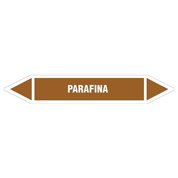 Znak JF315 - "PARAFINA" - arkusz 4 naklejek - 33,8x6cm; folia