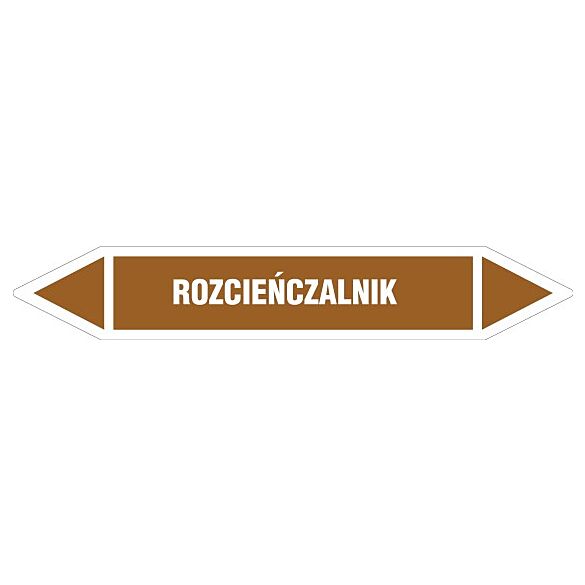 Znak JF405 - "ROZCIEŃCZALNIK" - arkusz 4 naklejek - 33,8x6cm; folia