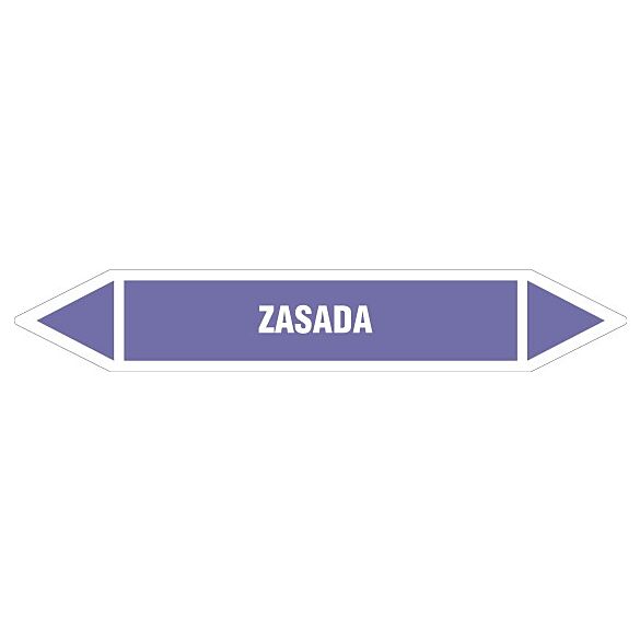 Znak JF519 - "ZASADA" - arkusz 5 naklejek - 22,5x4cm; folia