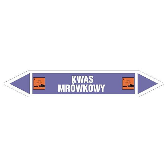 Znak JF246 - "KWAS MRÓWKOWY" - arkusz 16 naklejek - 14x2,5cm; folia