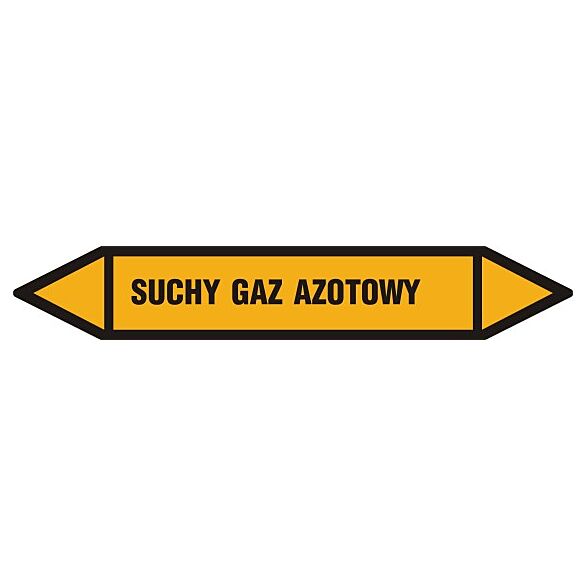 Znak JF439 - "SUCHY GAZ AZOTOWY" - arkusz 2 naklejek - 56,3x10cm; folia