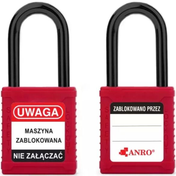 Kłódka lockout dielektryczna czerwona RK