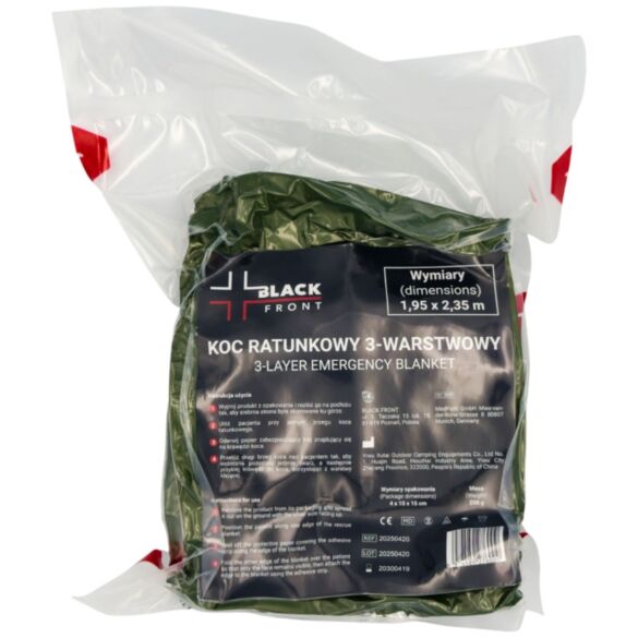 Koc ratunkowy 3-warstwowy Black Front