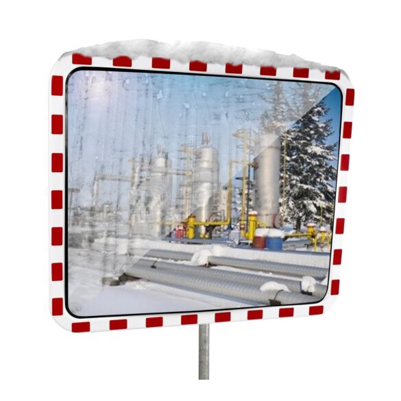 Lustro drogowe DANCOP TM-B INOX - stal nierdzewna, prostokątne 40x60cm