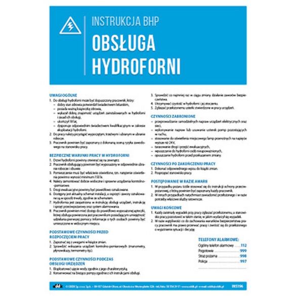Obsługa hydroforni