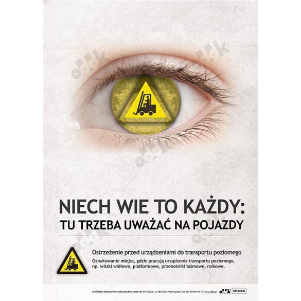 Ostrzeżenie przed urządzeniami do transportu poziomego