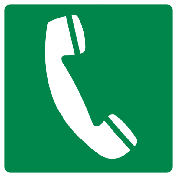 Znak GG006 - "Telefon awaryjny" - 10x10cm; folia