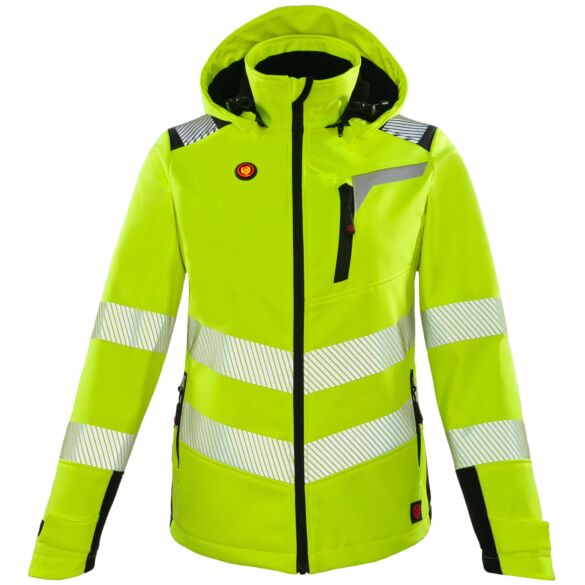 Kurtka damska Softshell z funkcją ogrzewania HI-VIS WY-6771 - przód