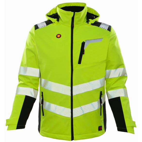 Kurtka Softshell z funkcją ogrzewania HI-VIS WY-6705 - przód