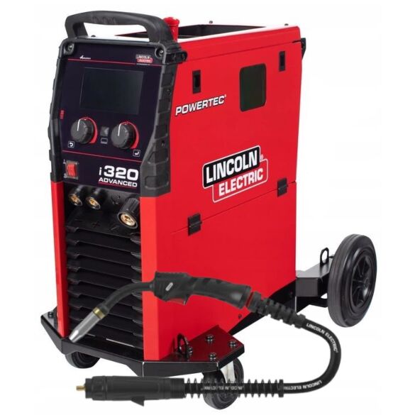 Inwertor spawalniczy Lincoln POWERTEC I320C Advanced z uchwytem MIG/MAG LINCGUN PROMIG 300 - 4m