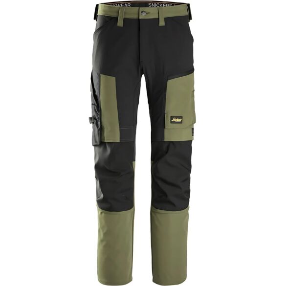 Spodnie robocze Snickers 6318 AllroundWork z stretch - oliwkowy - przód
