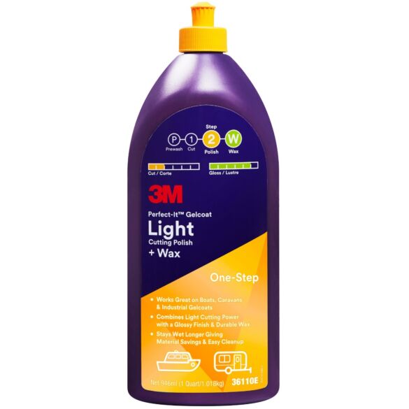 Środek polerski z woskiem do żelkotu 3M Perfect-It - lekkościerny - 946 ml