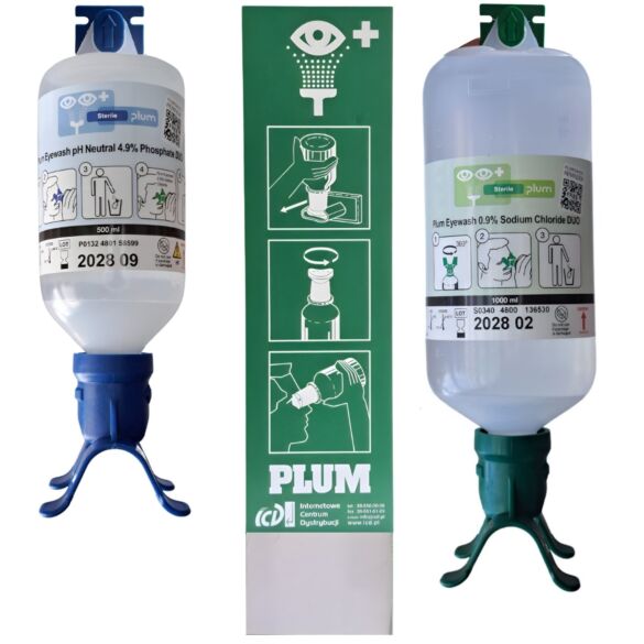 Stacja PLUM EMERGENCY EYE WASH DUO - 500ml, 1000ml (nr 4803)