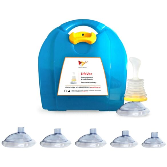 Urządzenie LifeVac LV08 do udrażniania dróg oddechowych, w walizce