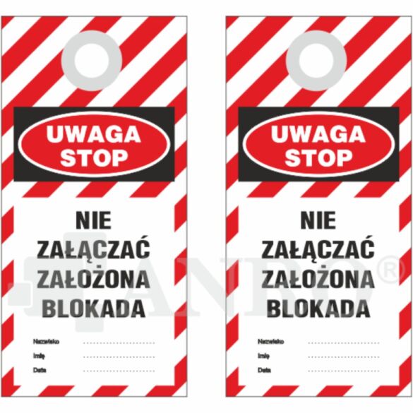 Znak informacyjny 79A - Zawieszka lockout (zakute oczko)