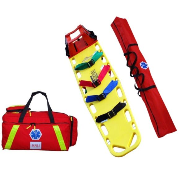 Zestaw ratownictwa medycznego BOXMET PSP R-1 z deską ortopedyczną i szynami Kramera - wersja premium