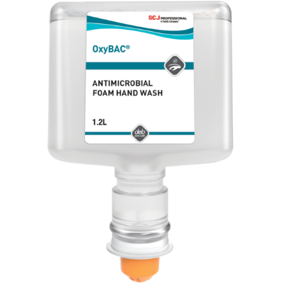 Pianka do mycia i dezynfekcji SC Johnson OxyBAC - wkład 1200 ml do dozownika bezdotykowego